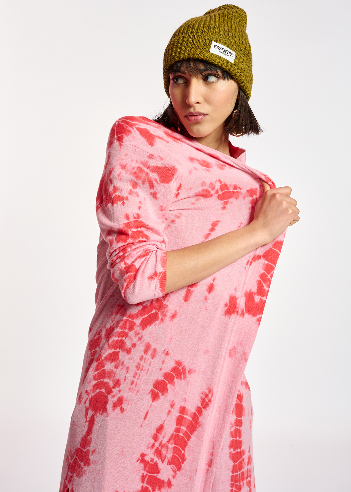 Long cardigan tie-dye rose et rouge RE—SSENTIEL seconde main photo 5